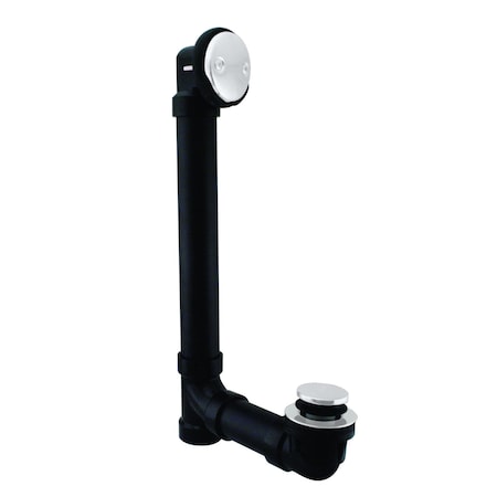 Westbrass Tip Toe Sch. 40 ABS Bath Waste W/ Two-Hole Elbow in Powdercoated White D4931-50